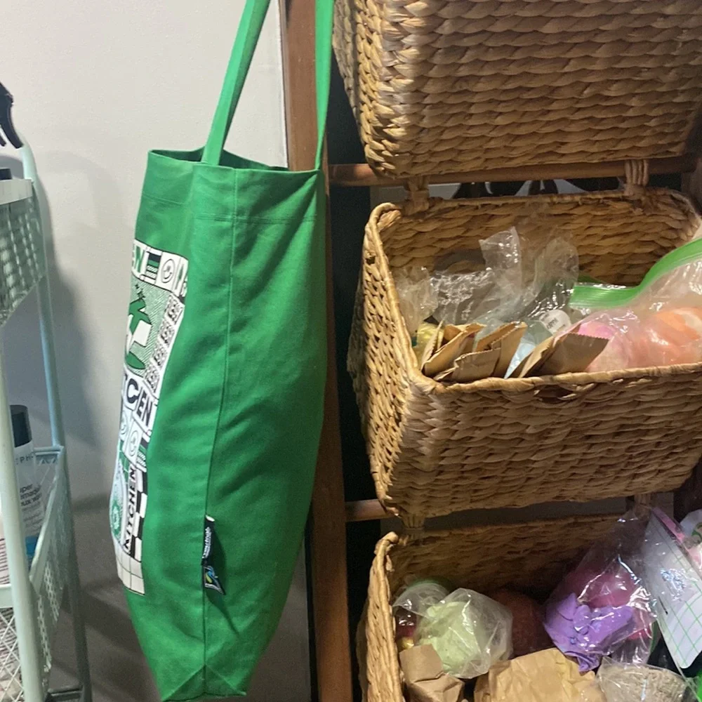 Lush Kitchen green canvas bag